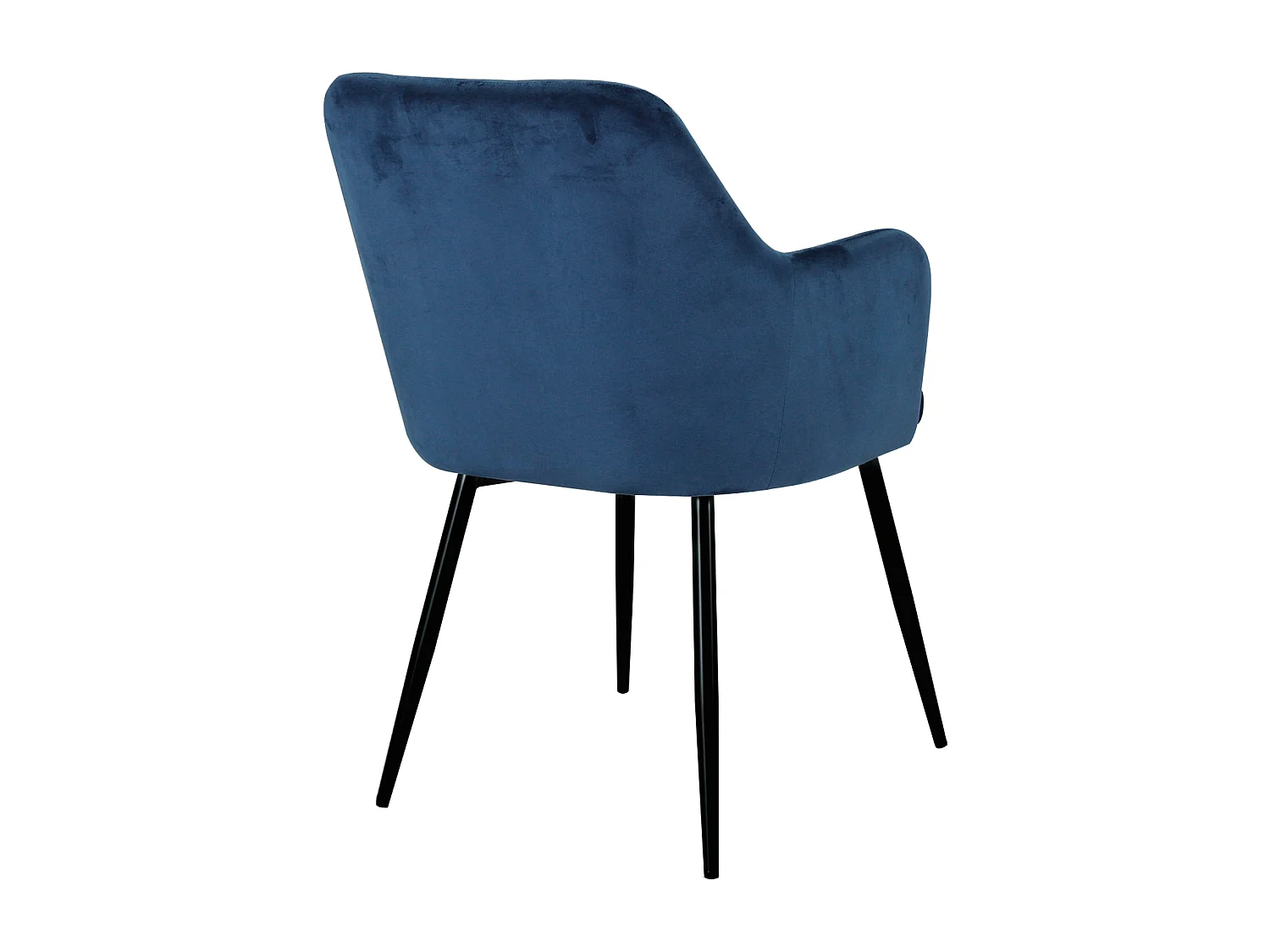 San Diego Marble Top Dining Table with Charlotte Velvet Chairs - Blue