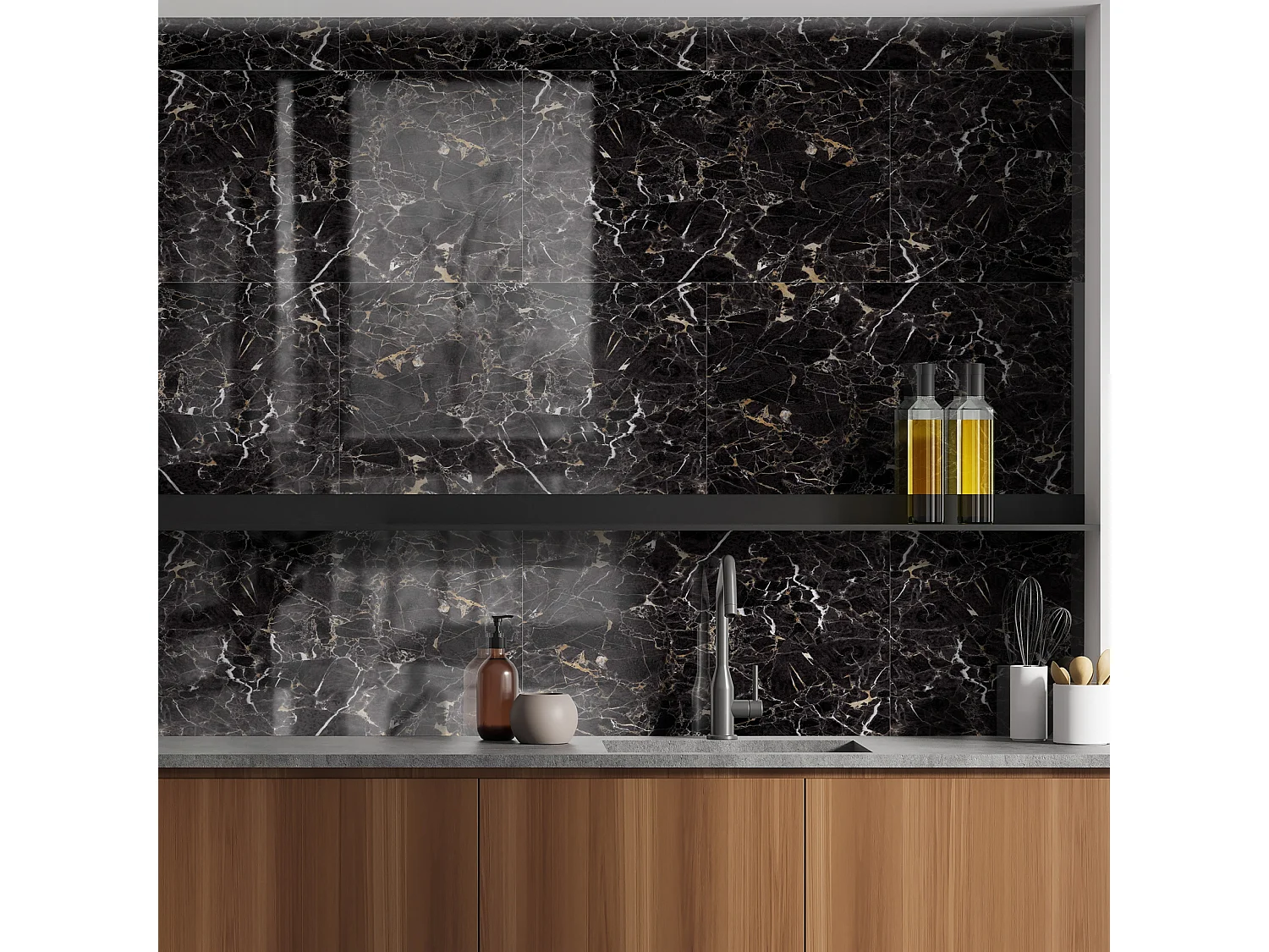 panneaux muraux douche - dalle pvc dumawall+ gloss tavira 37,5 cm ht x 65 cm lg - lot de 8 plaques - 1,95 m2