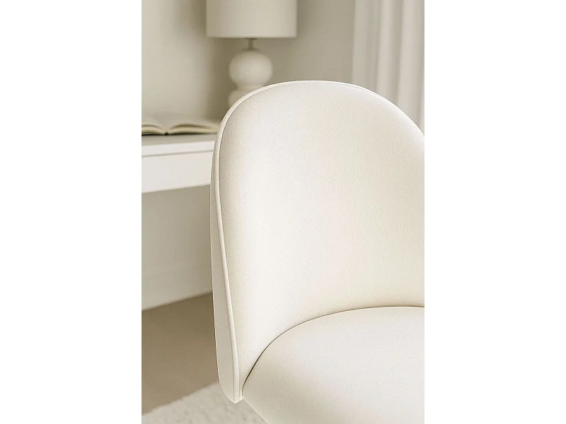Silla de Escritorio sin brazos White Vint Office - Diseño innovador - Ideal para Estudio y Oficinas