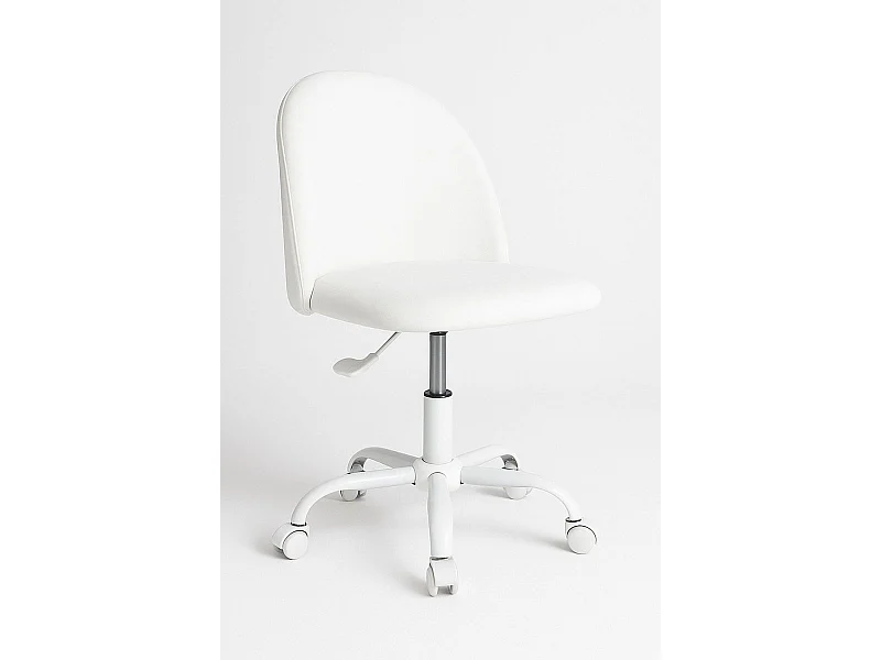 Silla de Escritorio sin brazos White Vint Office - Diseño innovador - Ideal para Estudio y Oficinas