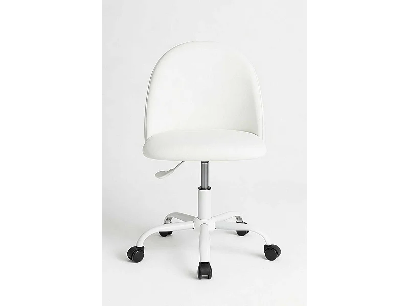 Silla de Escritorio sin brazos White Vint Office - Diseño innovador - Ideal para Estudio y Oficinas
