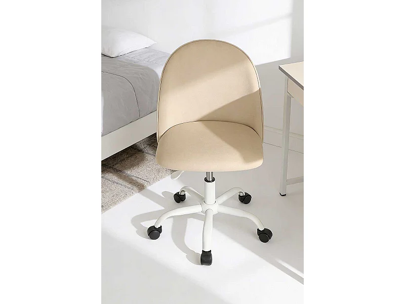 Silla de Escritorio sin brazos White Vint Office - Diseño innovador - Ideal para Estudio y Oficinas
