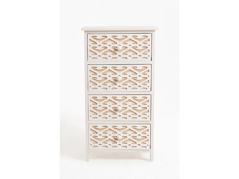 Muebles Auxiliares - Mueble Auxiliar Cloak Blanco Ancho 4 Cajones