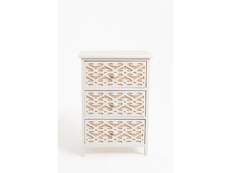 Muebles Auxiliares - Mueble Auxiliar Cloak Blanco Ancho 3 Cajones