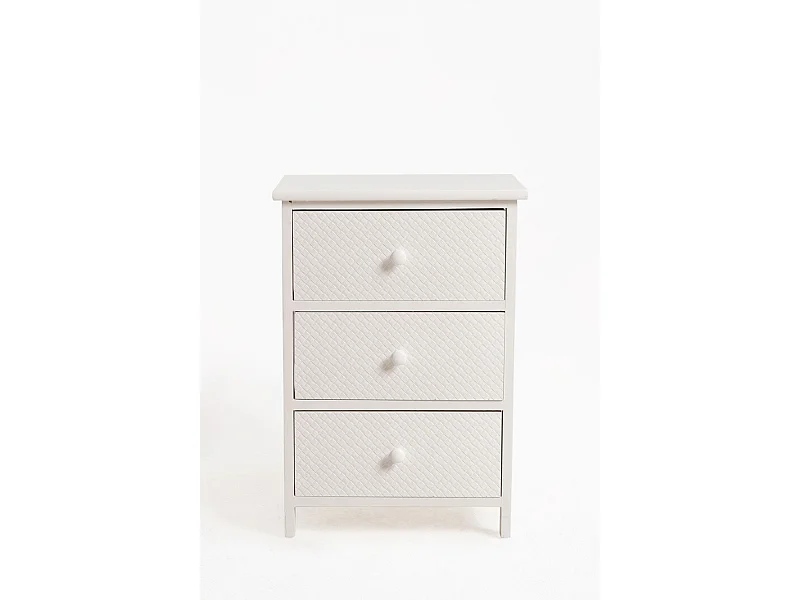 Muebles Auxiliares - Mueble Auxiliar Lotuc Blanco Ancho 3 Cajones