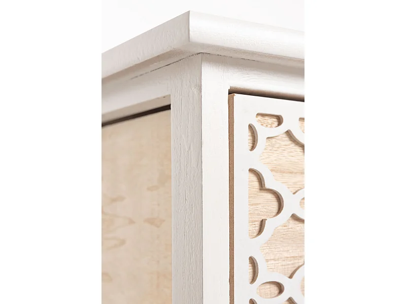 Muebles Auxiliares - Mueble Auxiliar Egle Blanco Estrecho 4 Cajones