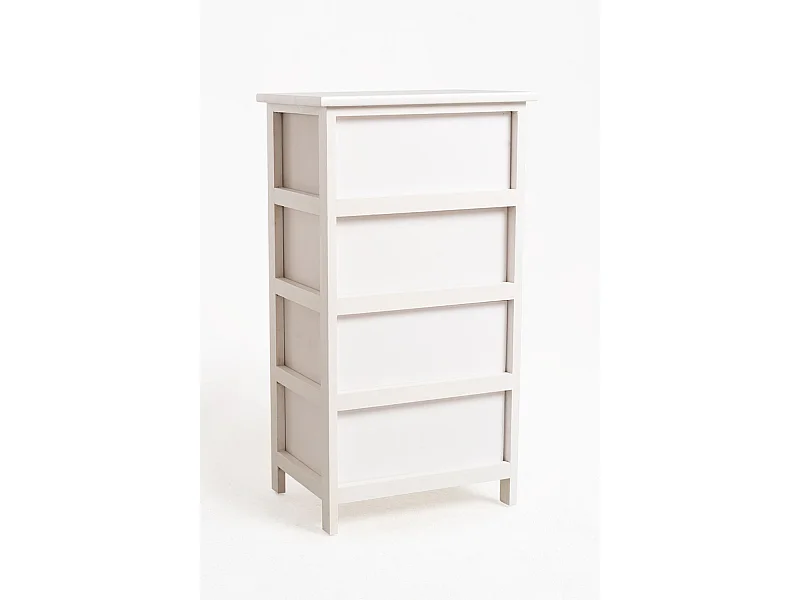 Muebles Auxiliares - Mueble Auxiliar Lotuc Blanco Ancho 4 Cajones