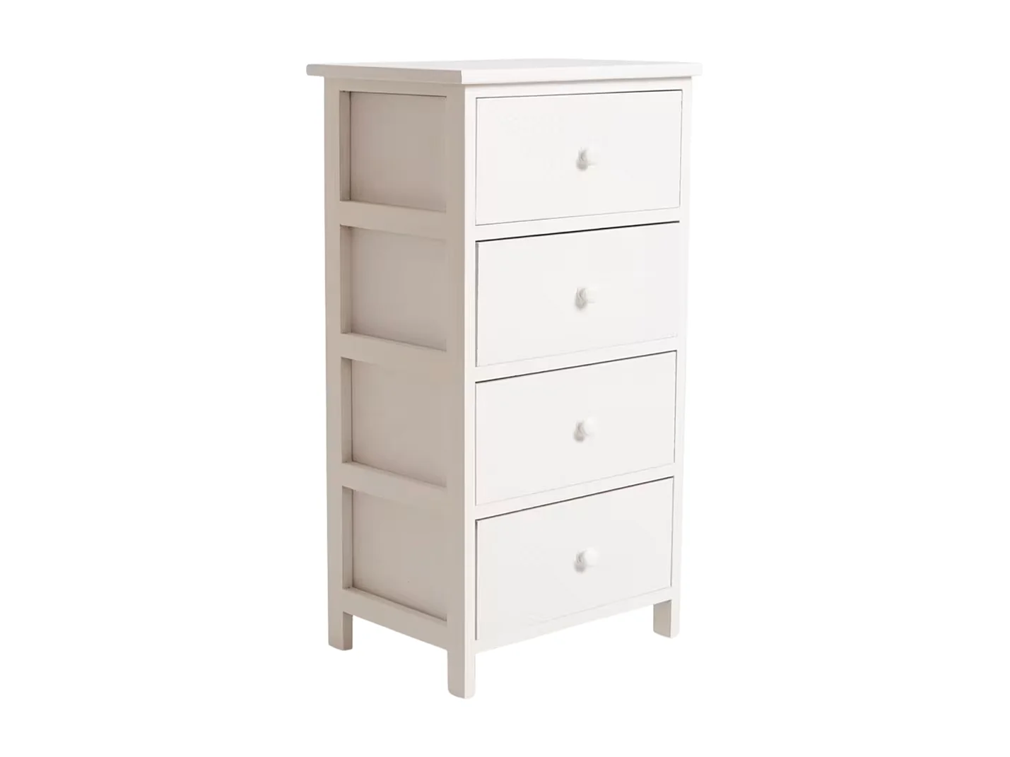 Muebles Auxiliares - Mueble Auxiliar Lotuc Blanco Ancho 4 Cajones