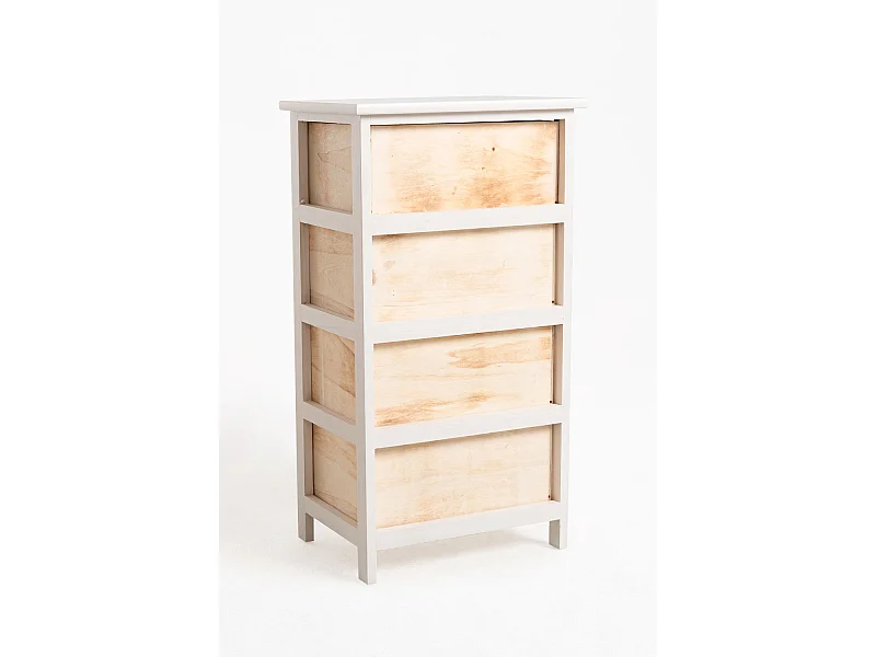 Muebles Auxiliares - Mueble Auxiliar Egle Blanco Ancho 4 Cajones