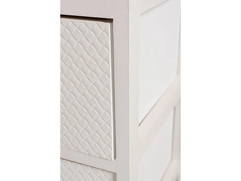 Muebles Auxiliares - Mueble Auxiliar Lotuc Blanco Estrecho 4 Cajones