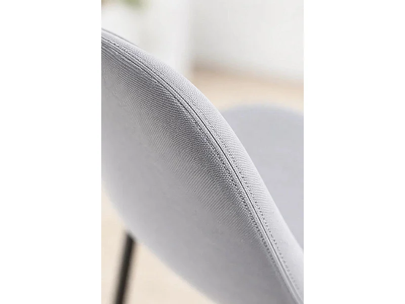 Taburetes Cocina - Taburete Black Teok Tela - Gris claro
