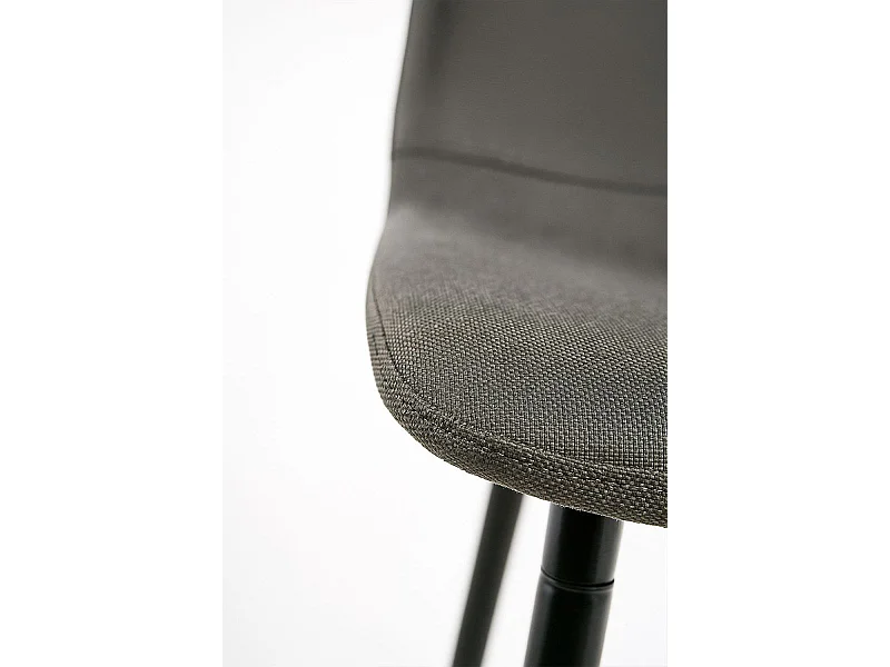 Taburetes Cocina - Taburete Black Teok Tela - Gris oscuro