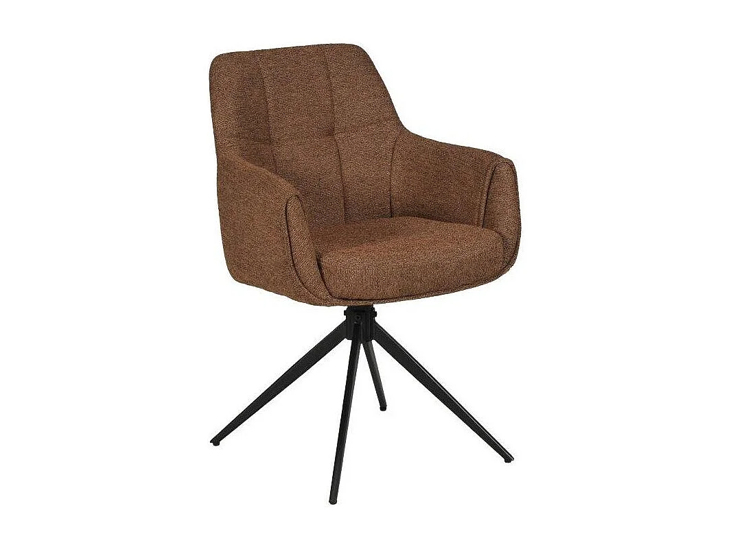 Lot de 2 chaises pivotantes LINEA / Brun