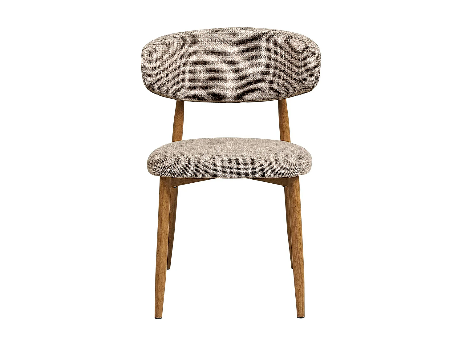Chaise de salle à manger sable pieds effet bois clair (lot de 2) AMSTERDAM