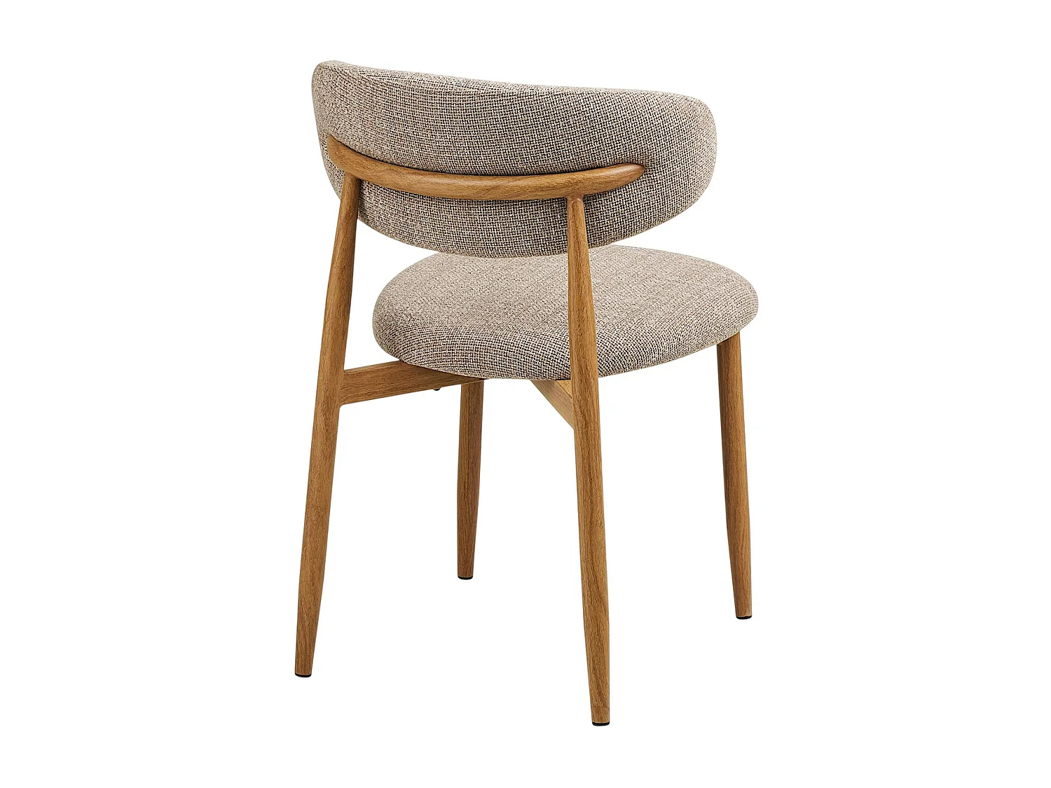 Chaise de salle à manger sable pieds effet bois clair (lot de 2) AMSTERDAM