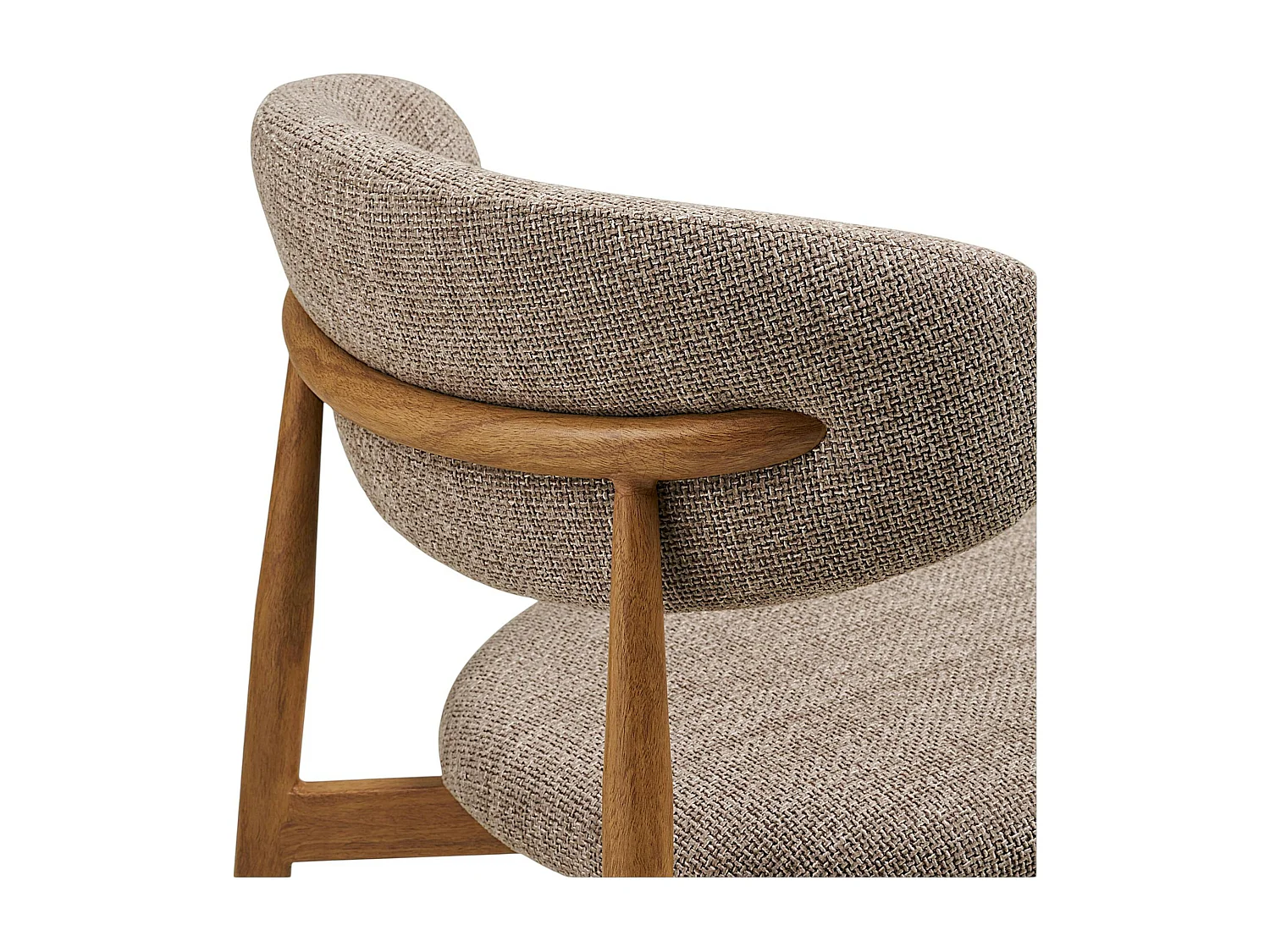 Chaise de salle à manger sable pieds effet bois clair (lot de 2) AMSTERDAM