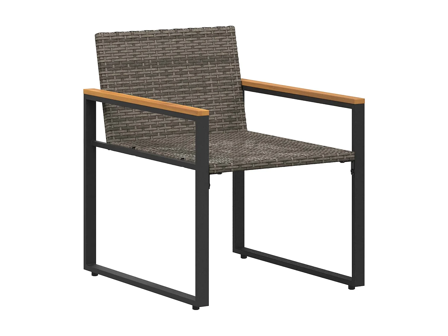 Juegos de muebles con cojín 3 pcs Gris y Gris Oscuro Ratán
