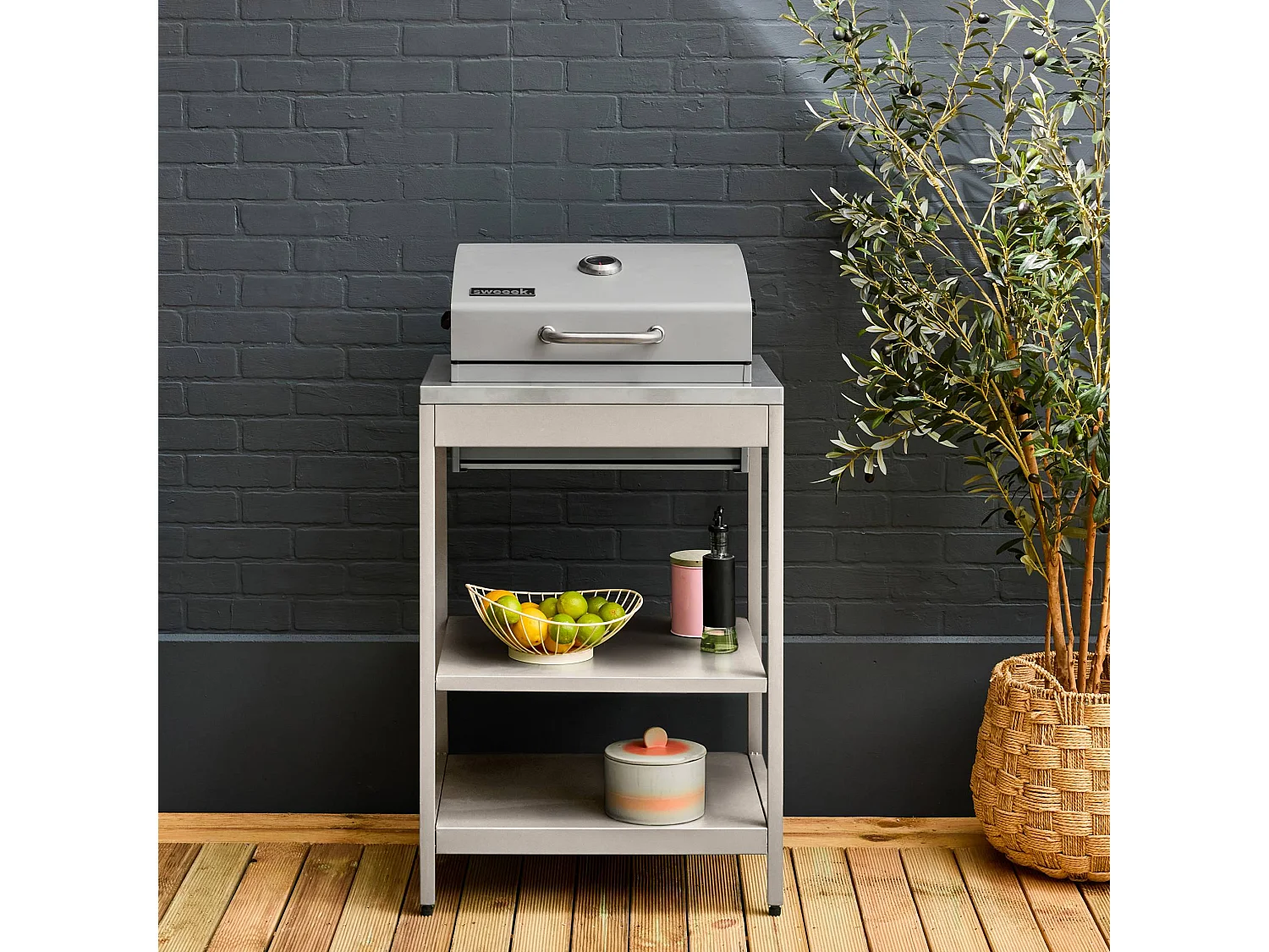 Parrilla de barbacoa al carbón acero inoxidable rejilla cromada 2