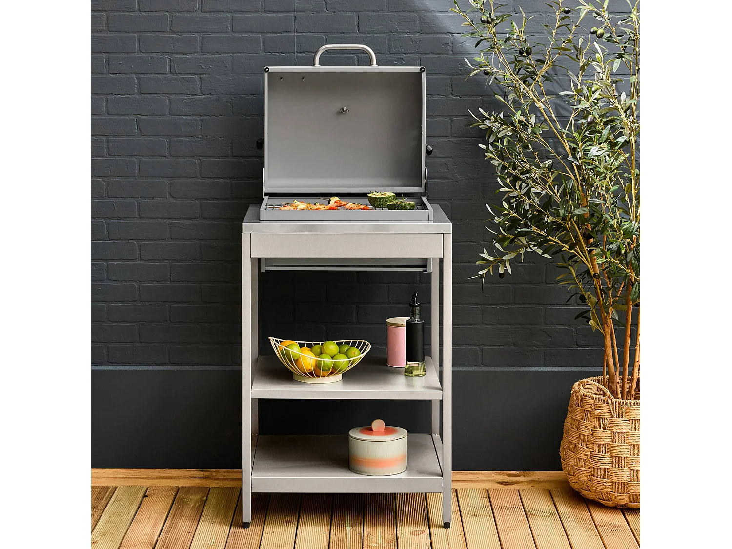 Parrilla de barbacoa al carbón acero inoxidable rejilla cromada 2