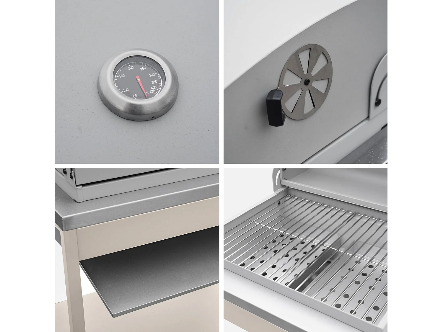 Parrilla de barbacoa al carbón acero inoxidable rejilla cromada 2