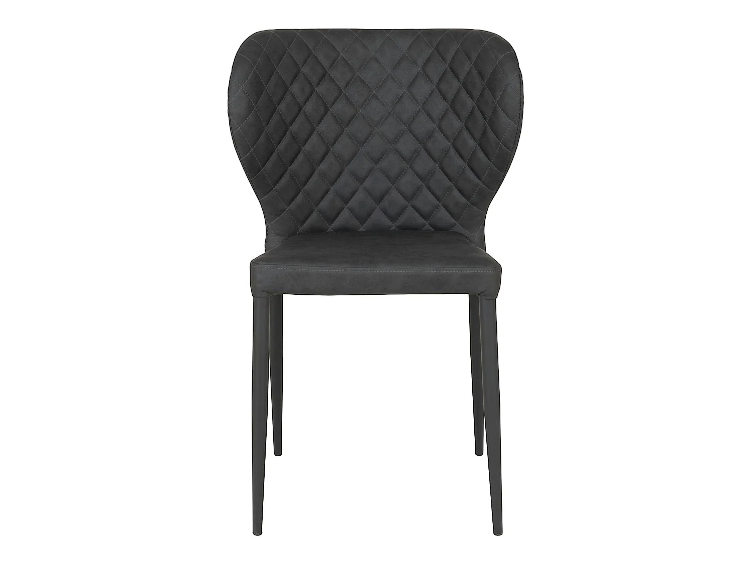 Chaise gris anthracite à surpiqûres (lot de 2) TORANO