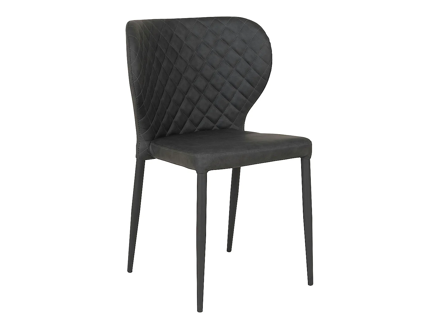 Chaise gris anthracite à surpiqûres (lot de 2) TORANO