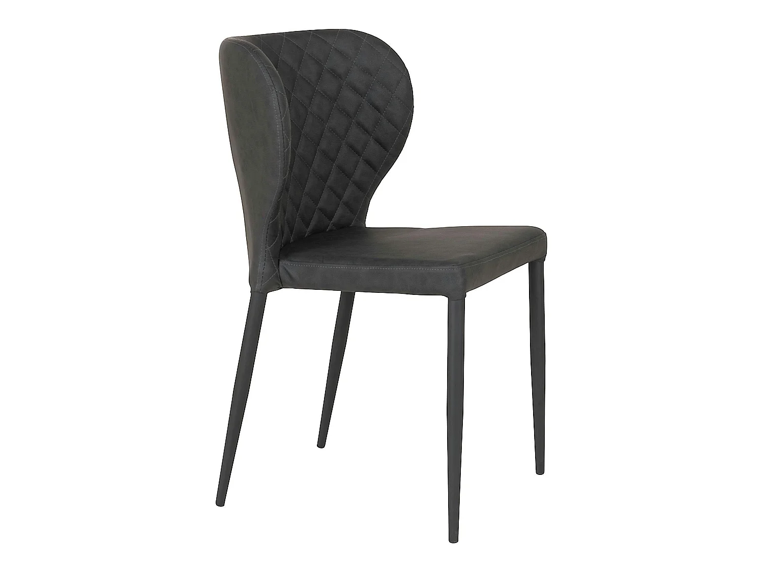 Chaise gris anthracite à surpiqûres (lot de 2) TORANO