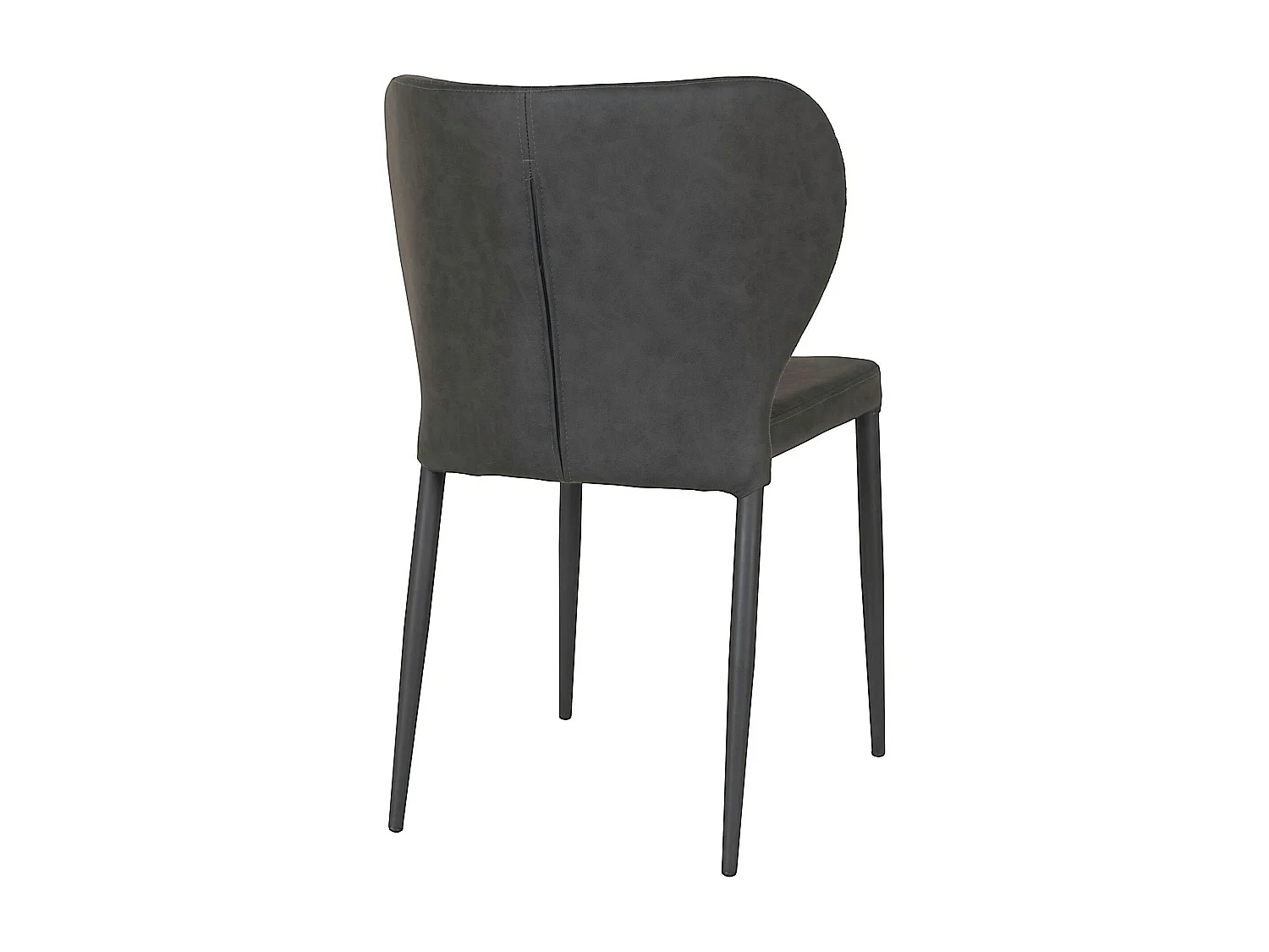 Chaise gris anthracite à surpiqûres (lot de 2) TORANO