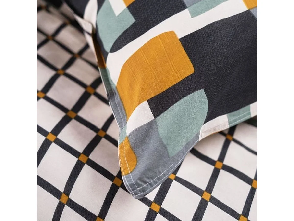 TODAY Sunshine housse de couette 240x260 cm pour 2 personnes avec 2 taies 63x63 cm