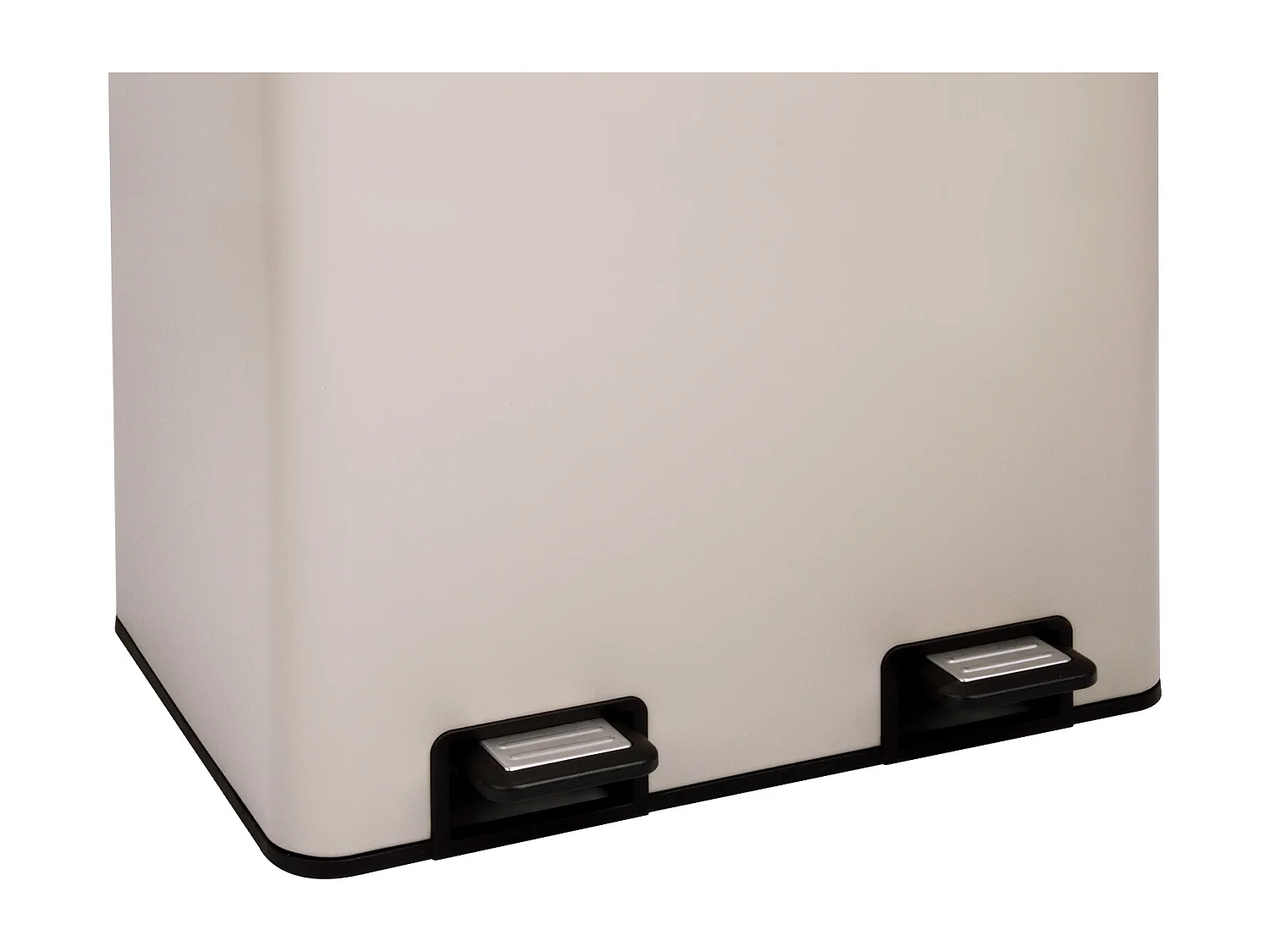 Système de tri des déchets TMH2X30, 2x30L, 2 compartiments, poubelle en acier thermolaqué taupe