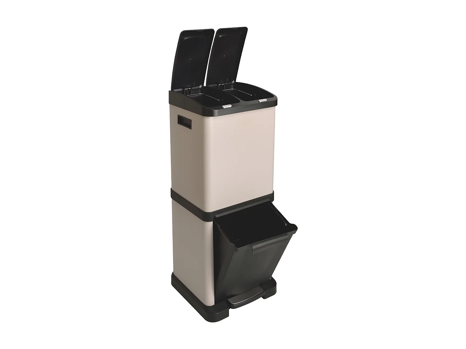 SVITA 3XCOMBO32 Poubelle 2x 8L + 16L Taupe