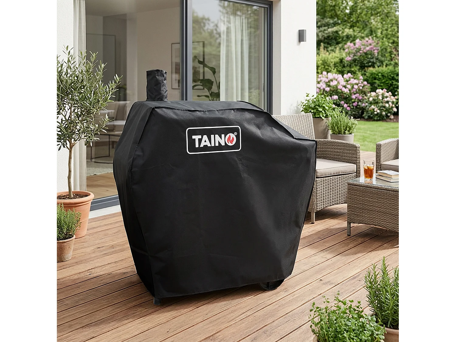 Housse de barbecue 116x46x116 cm résistante aux intempéries bâche de protection protection contre la pluie