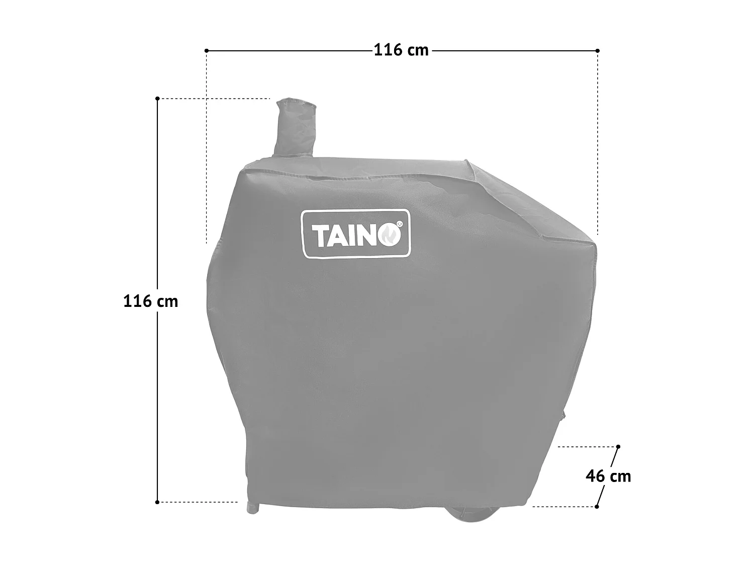 Housse de barbecue 116x46x116 cm résistante aux intempéries bâche de protection protection contre la pluie