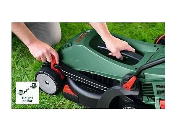 Bosch Tondeuse UniversalRotak 34V-26 (1 300 W, largeur de coupe : 34 cm, bac de ramassage 40 litres)