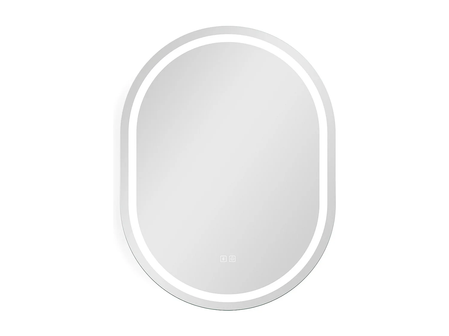 AICA Espelho de Banho LED 3 Cores com Antiembaçante,Bluetooth,Regulagem Contínua e Memória,60×80cm