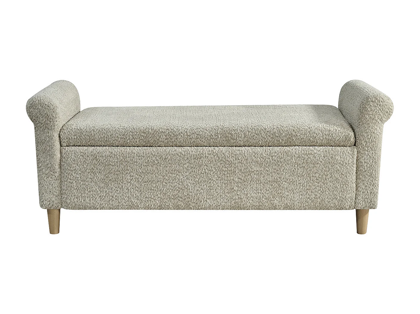 Pouf de rangement ottoman en tissu camel 127 x 51 x 52 cm