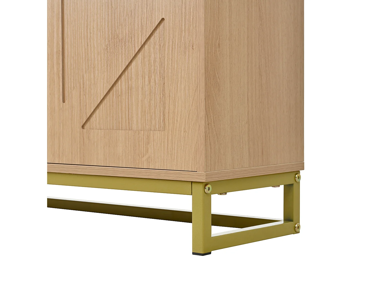 Meuble à chaussures avec 3 portes - Couleur bois 110 x 24 x 100 cm