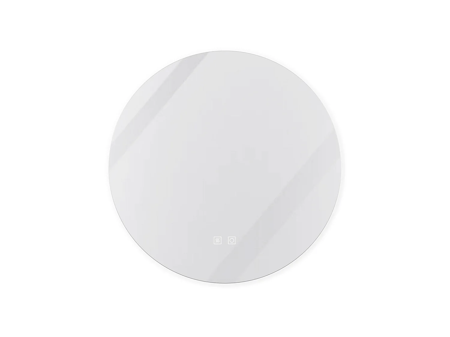 AICA Espelho de Banho Redondo 70×70cm com LED 3 Cores,Antiembaçante,Regulagem Contínua e Memória de Configuração