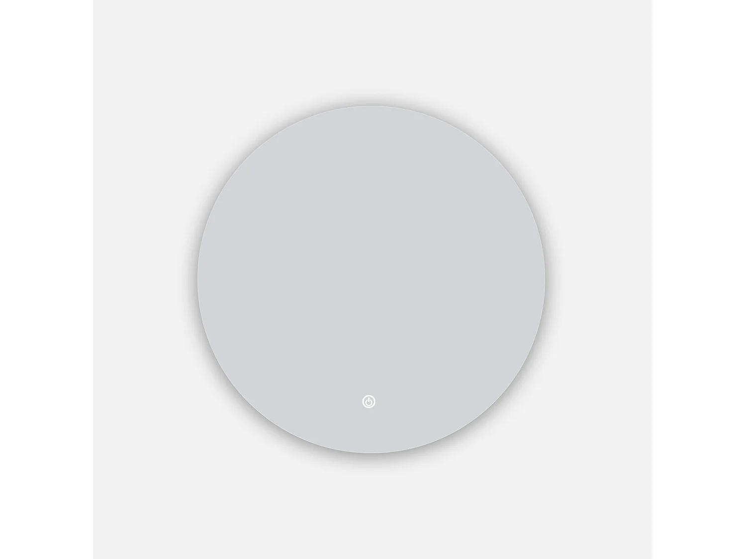 AICA Espelho de Banho com LED Branco,60×60cm,Antiembaçante,Regulagem Contínua e Memória de Luz