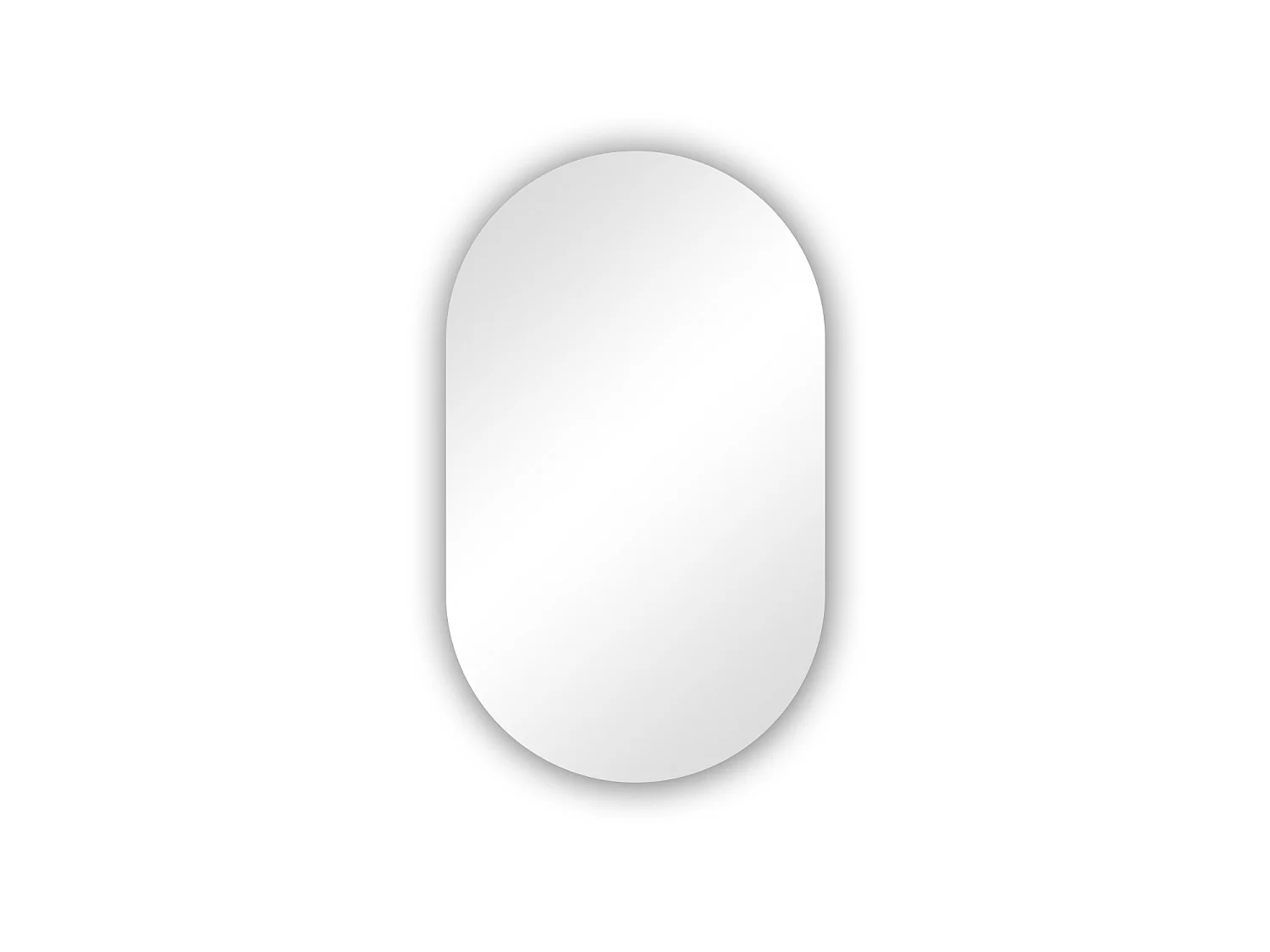 AICA Espelho de Banho com LED Branco,45×75cm,Antiembaçante,Regulagem Contínua e Memória