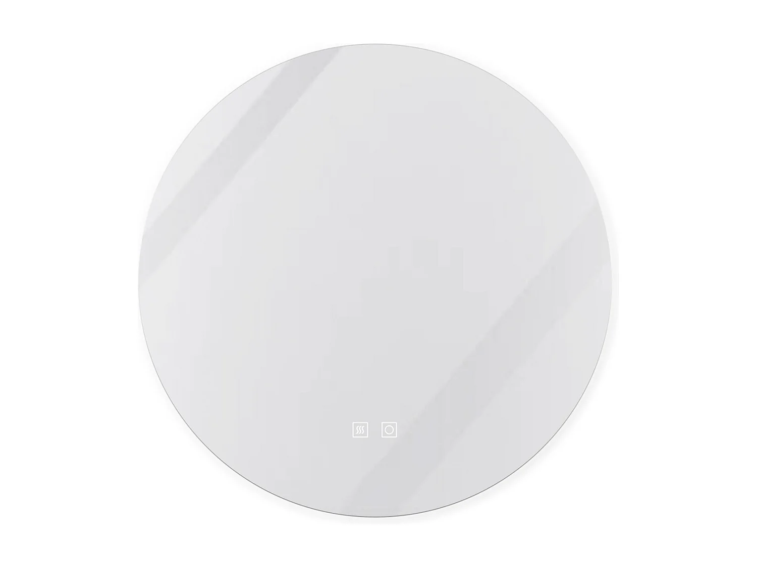 AICA Espelho de Banho Redondo 90×90cm com LED 3 Cores,Antiembaçante,Regulagem Contínua e Memória de Configuração