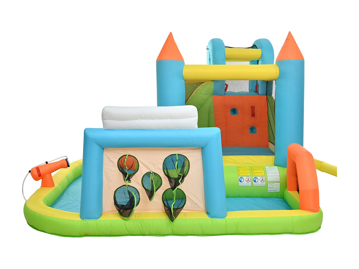 Château gonflable multifonctionnel pour enfants avec souffleur - Tissu Oxford Bleu