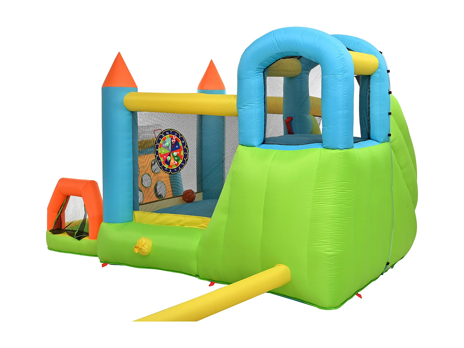 Château gonflable multifonctionnel pour enfants avec souffleur - Tissu Oxford Bleu