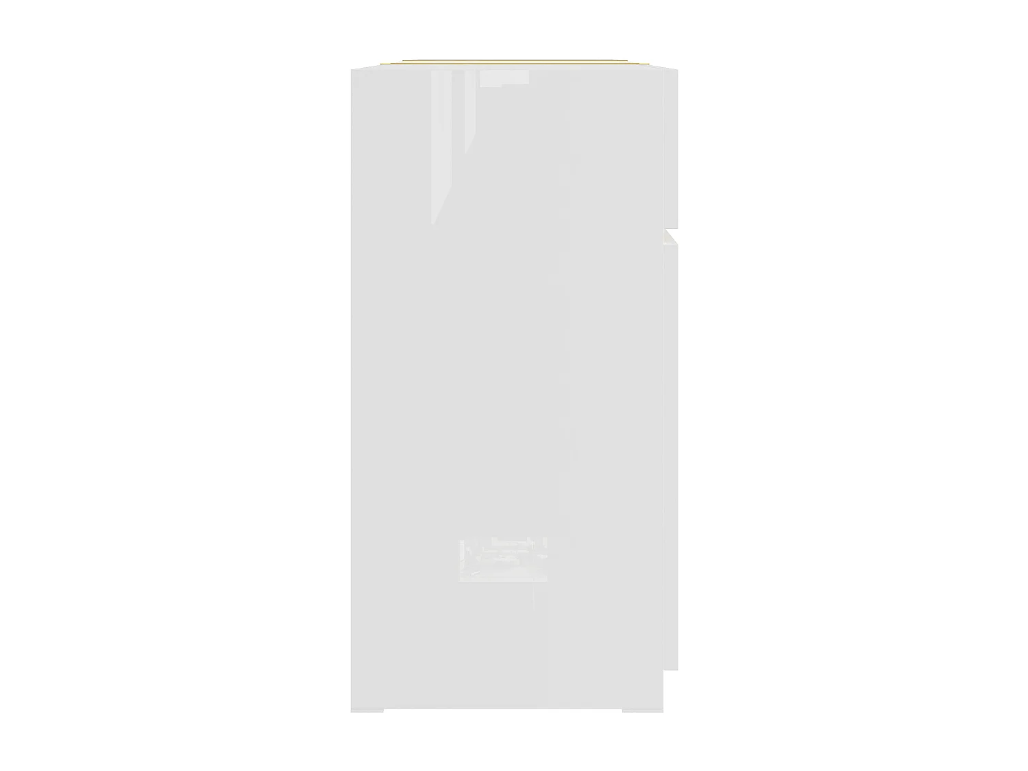 Buffet finition laquée brillante avec 3 portes et 2 tiroirs - Blanc 160 x 40 x 78 cm