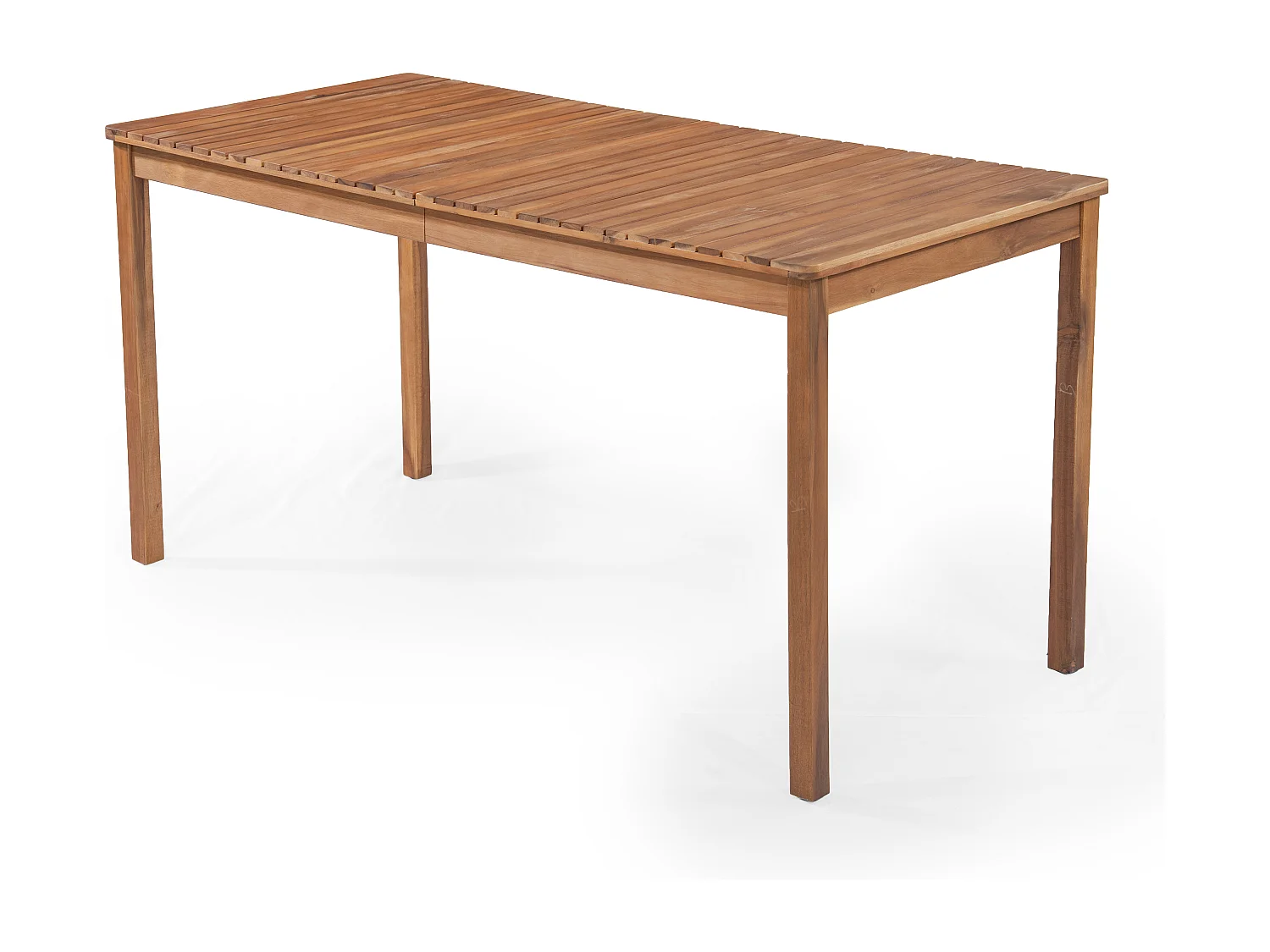 Zestaw jadalniany do ogrodu dla 6 osób - 1 stół i 6 krzeseł - Blat i rama z litego drewna - Khaki i beżowy