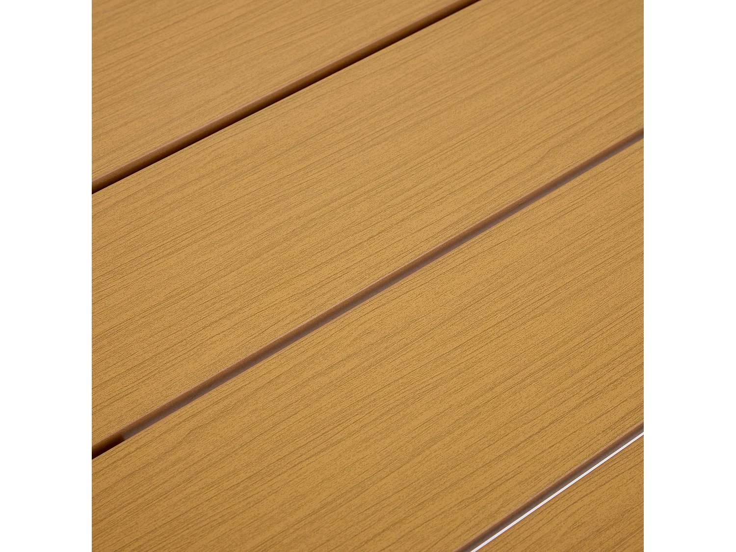 Ensemble de salle à manger de jardin pour 6 places - 1 table et 6 chaises - Fer galvanisé, plateau en composite bois-plastique - Kaki et beige