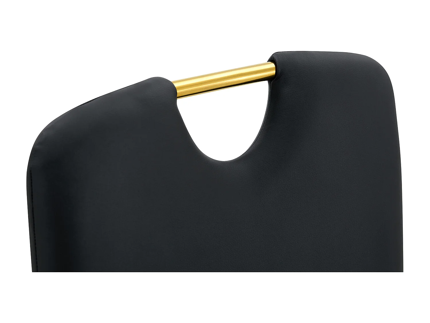Lot de 2 chaises de salle à manger noire en PU et métal