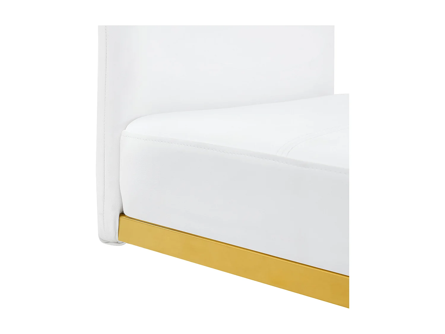 Lot de 2 chaises de salle à manger blanche en PU et métal