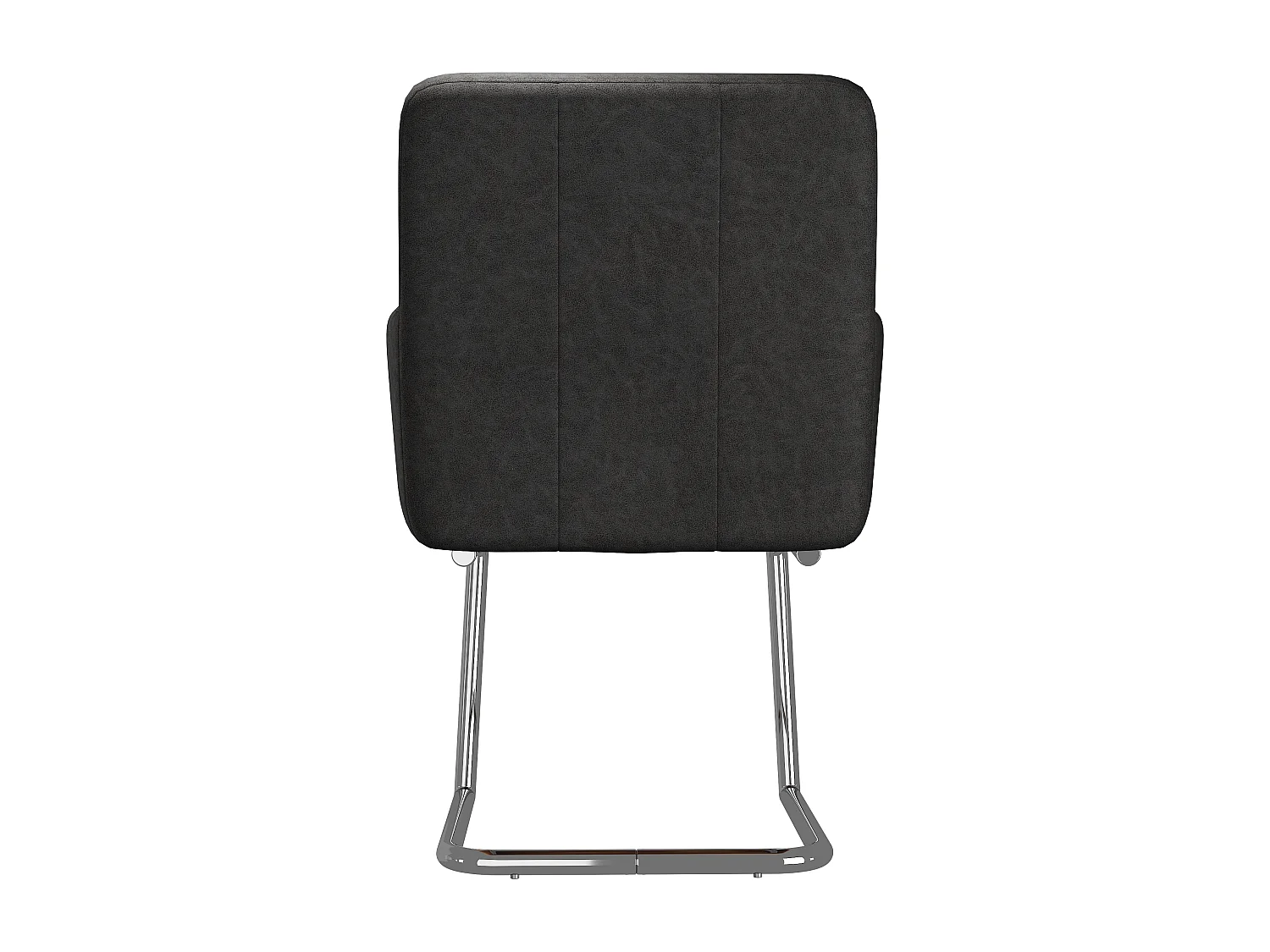 Lot de 6 chaises de salle à manger - 56 x 57 x 86 cm - fauteuil rembourré - pieds en métal - cuir PU - noir