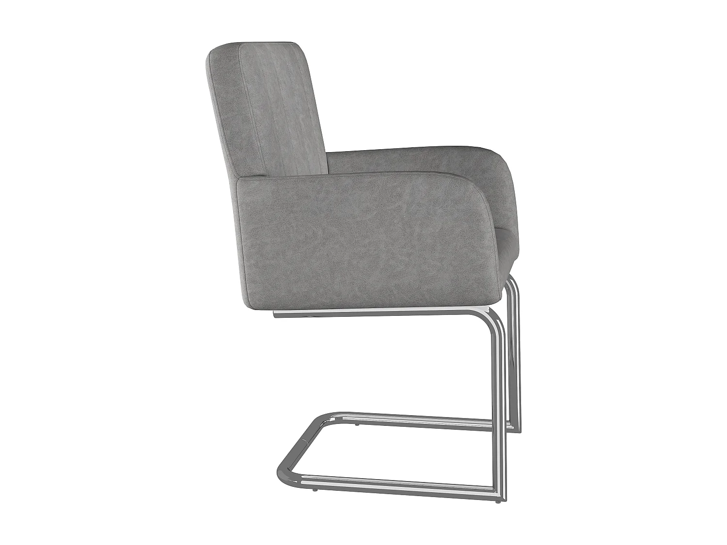 Lot de 6 chaises de salle à manger - 56 x 57 x 86 cm - fauteuil rembourré - pieds en métal - cuir PU - gris